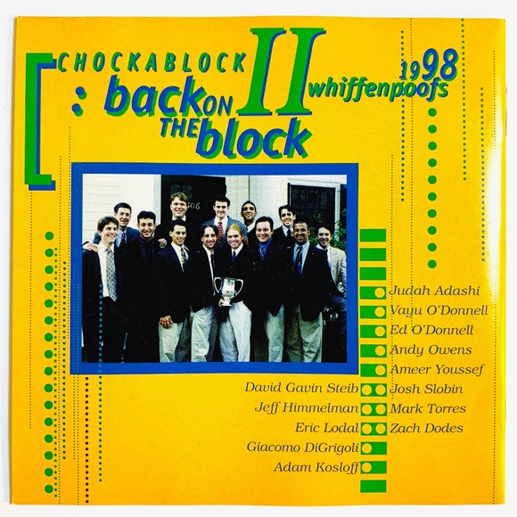 The Yale Whiffenpoofs of 1998 - Chockablock II - Back on the Block CD - Picture 2 of 4